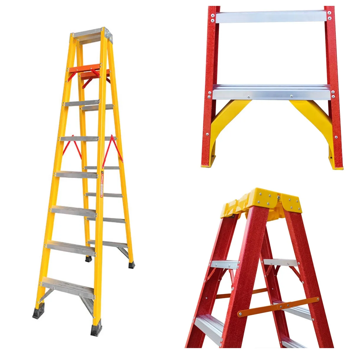 Professional Aluminum Folding Stainless Steel Pool  Scaffoldings Ladders   Stepladder Steeproof Hook Telescopic Ladder