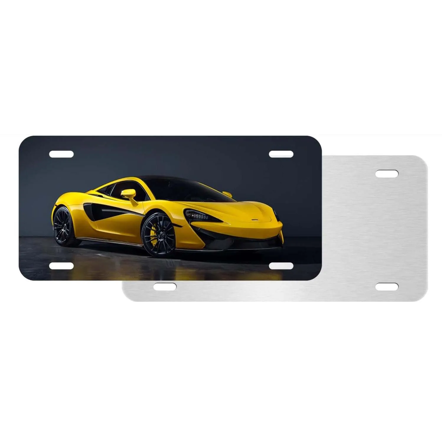 Sublimation License Plate Blanks,Metal Aluminum car Tag White,Thermal Transfer DIY Custom Picture Design Blank License Plates
