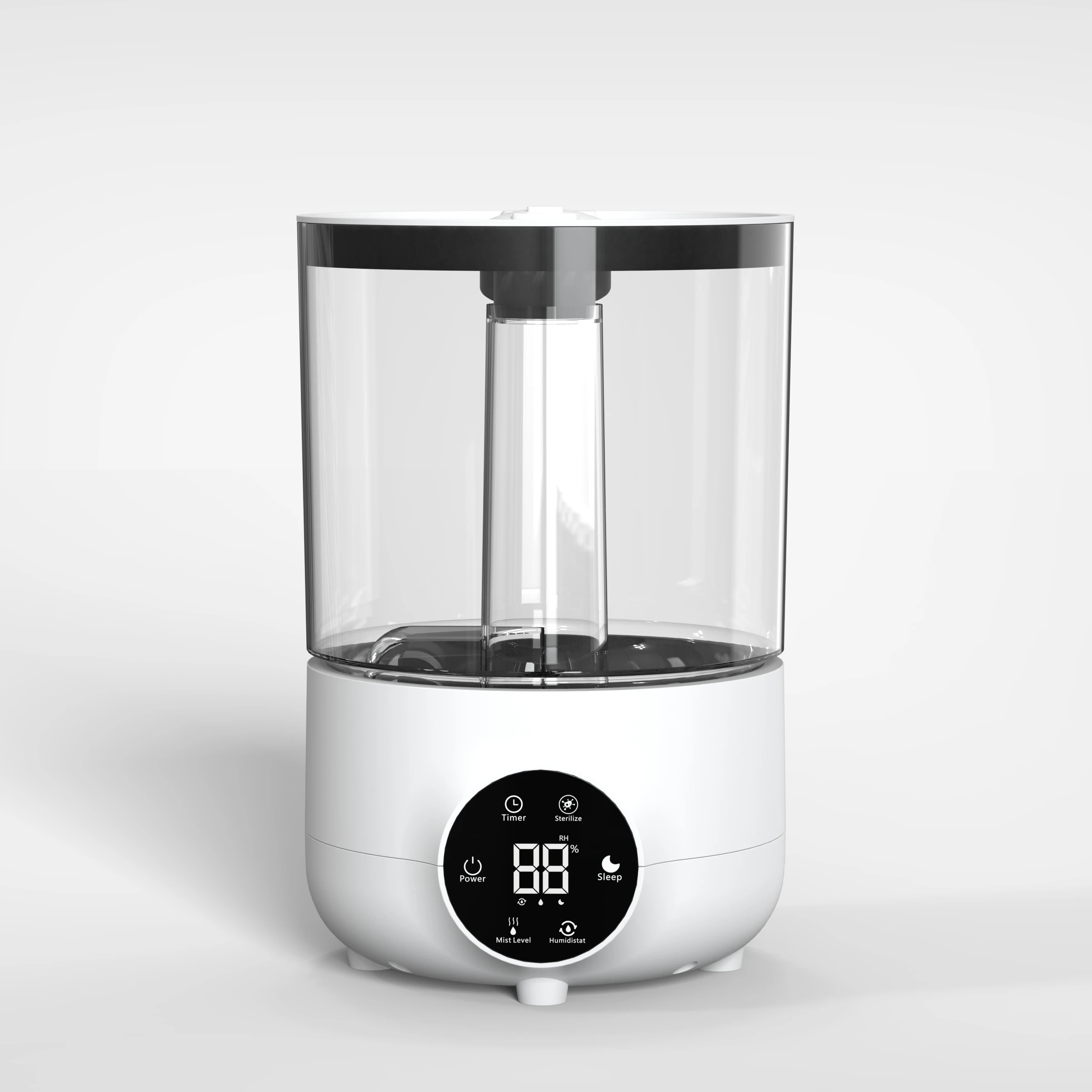 2023 New Air Humidifier touch control anion make the air clean table for home bedroom Transparent water tank