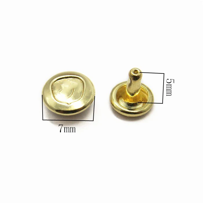 Garment Rivet For Jeans Leather Custom Logo Dual head Rivet Punk clothing