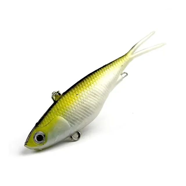 Guosong Multi Colors 95mm 21g Soft Plastic Baits Fork Tail Soft Jerbait Minnow Lures for Bass