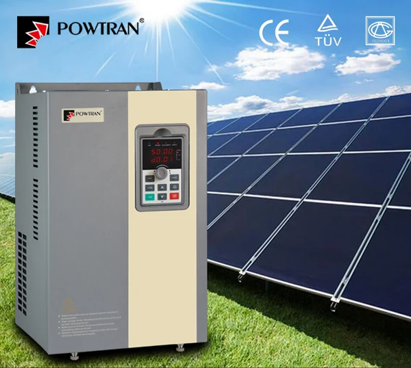 Powtran Solar Inverter Variable Frequency Drive 220v Frequency Converter Dc to Ac Inverter Off Grid 60hp 55kw Solar Inverter