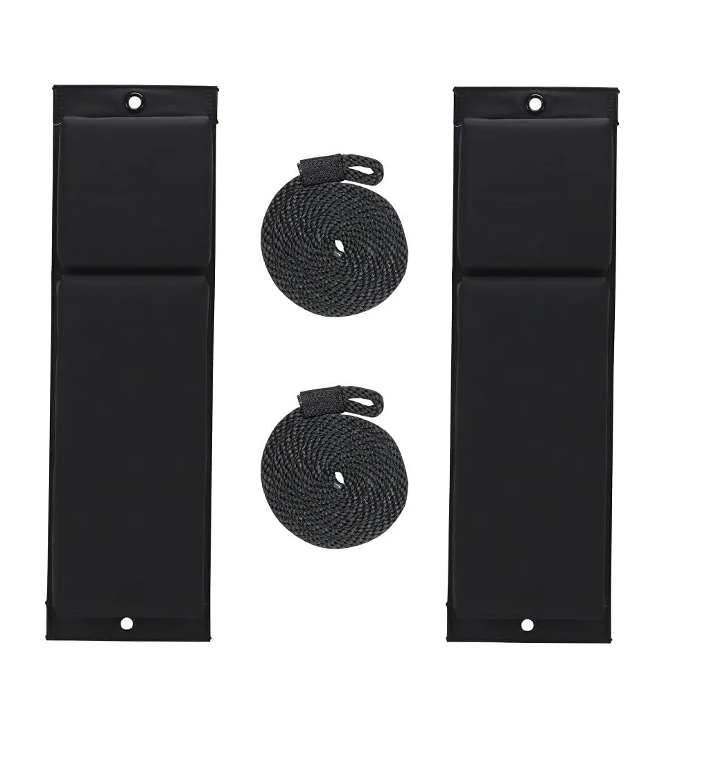 Marine Grade Foam PVC Contour Fender, Boat Contour Bumper with Heavy Duty Cords, Pack of 2