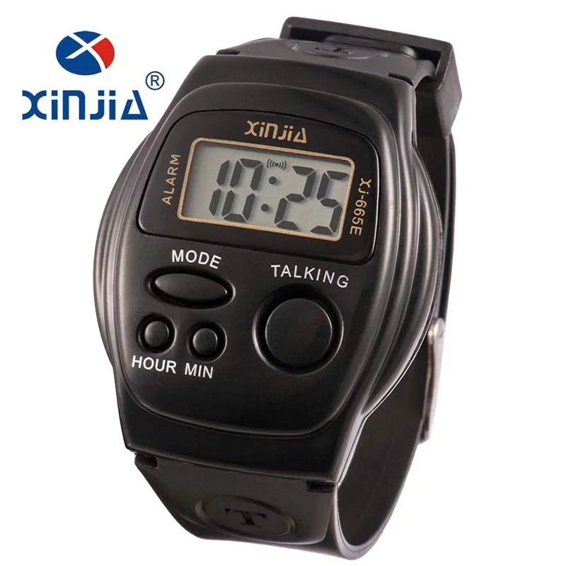Говорящие часы от бренда XINJIA мужские женские Детские повседневные цифровые говорящие для пожилых людей с диагностикой зрения итальянские арабские русские