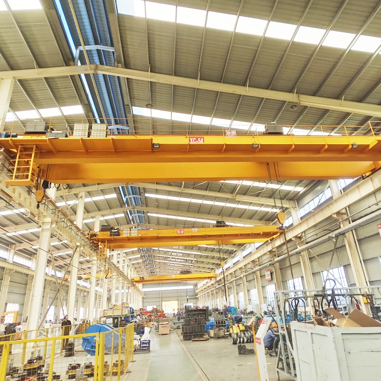 Workshop Heavy Duty Eot Crane Travelling Double Beam Electric Hoist Overhead Crane 30ton 25ton