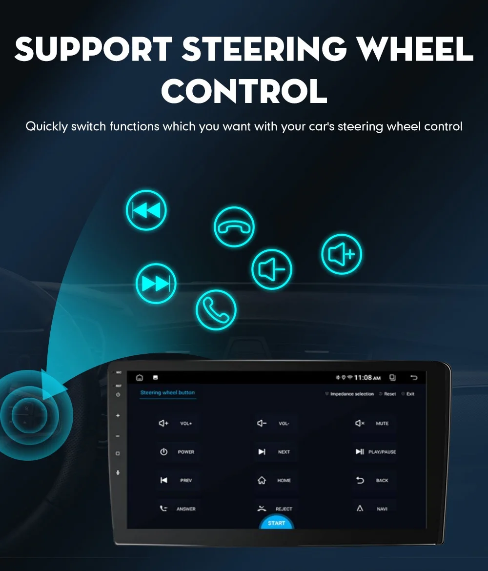 1 Din Android Car Radio GPS TFT Touch Screen with Bluetooth DVD Player Stereo Cover for Vehicle Entertainment