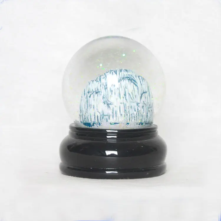 100 MM Souvenir Water Globe Mountain Design Glass Snow Ball