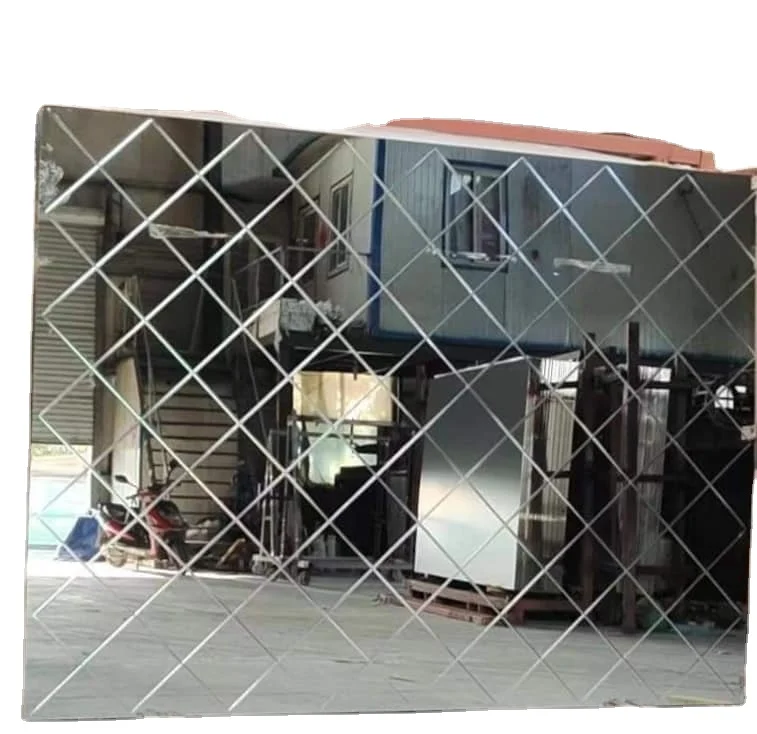 Float Shaped Cross Decorative Wall Mirrors Groove Beveled Mirror Prices Mirror 15-20 Days Sheet Glass Customization Modern
