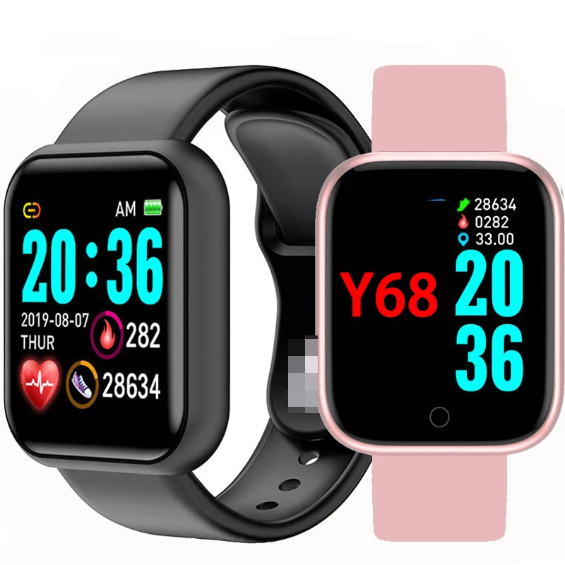 
Best Selling Sports Band Y68 Fitness Tracker Smart Bracelet Relogio Reloj Inteligente Smart Watch D20 Pro Smartwatch D20 