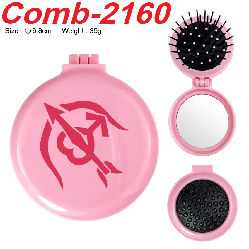 Sailor Moon Anime Harry Portable airbag comb Hair mirror Pen bag Travel Girl folding massage comb