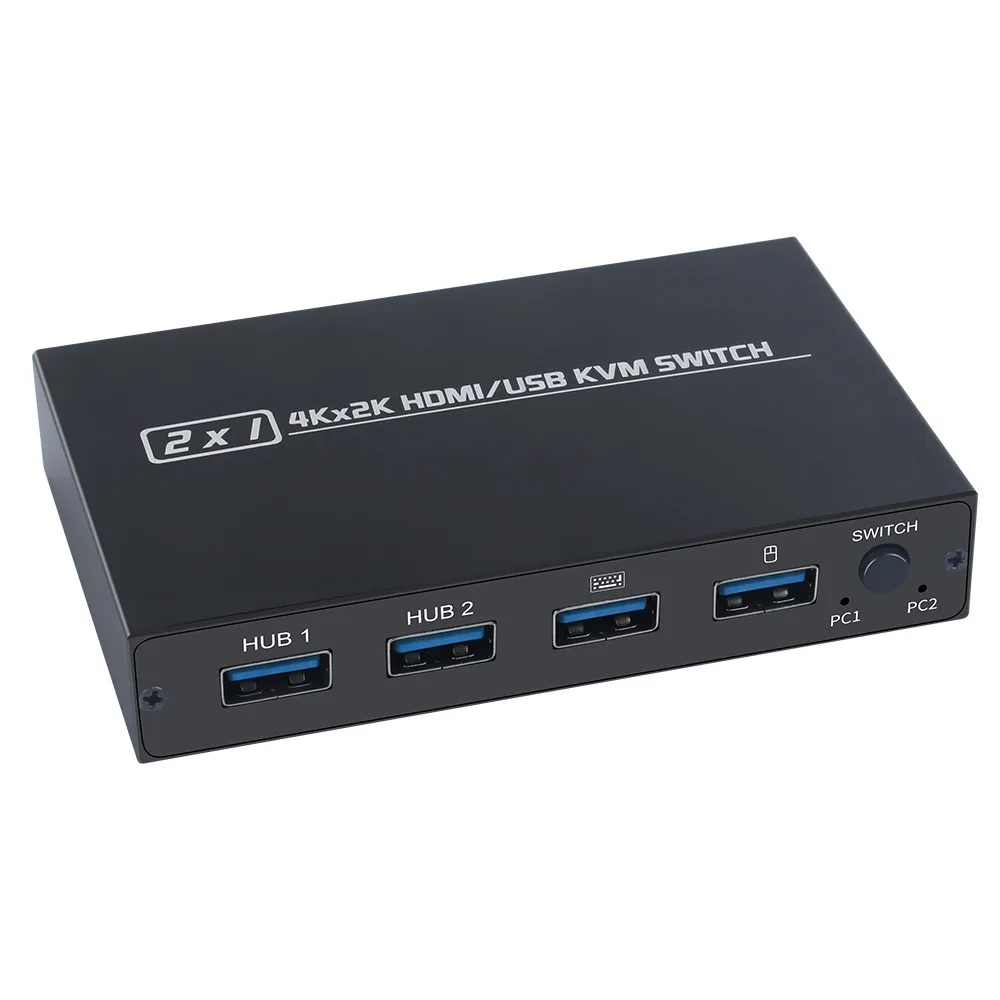 Фабрика видеокоммутатор HDMI-совместимость с USB KVM переключатель разветвитель 2 портами HDMI HDTV для совместного использования мониторная клавиатура мышь адаптивной HDCP