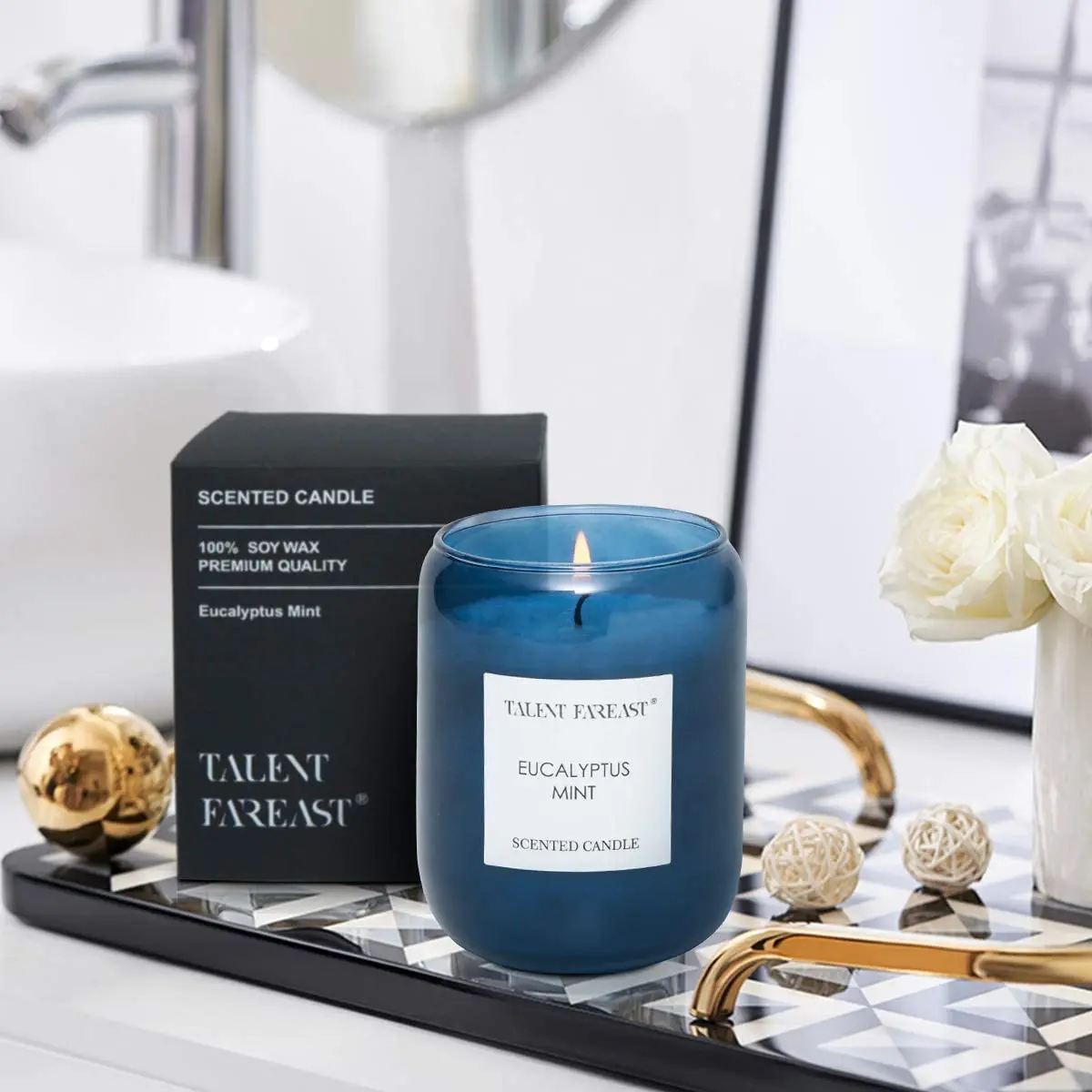 Hote sale Wholesale Candle Jars 8oz 12oz Colored Glass Candle jars with lids