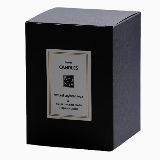 Wholesale Luxury Sticker Chalk Perfume Craft Fold Paper Candle Box Packaging for Candle