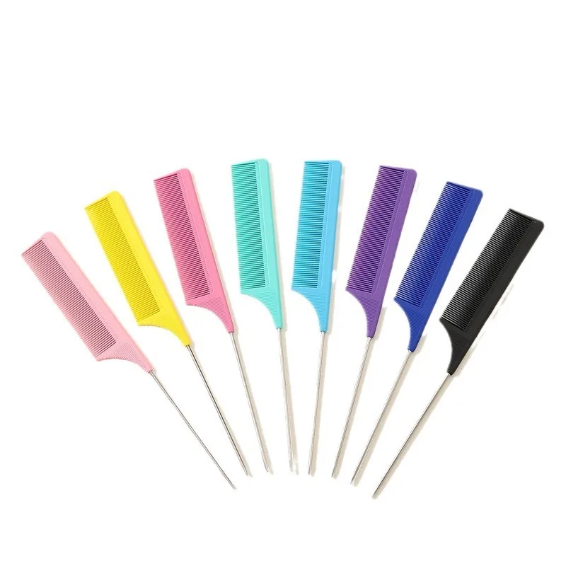 MU Pointed tail comb hair styling tool pick hair cutting  plastic Tony cover comb