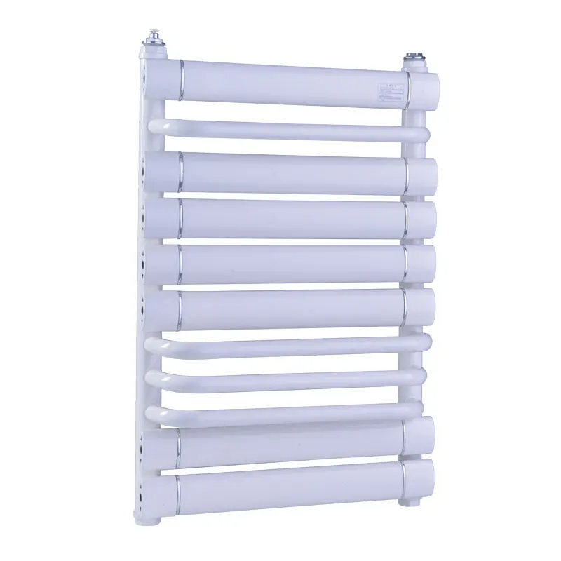 Copper-aluminum composite  bathroom water heating tower radiator with towel rack