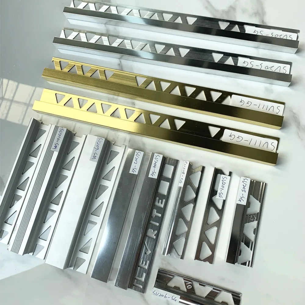 Profile Outside Square Shape Corner Aluminum Tile Trim For Tile