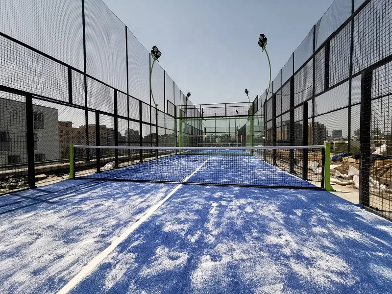 China Gold Supplier 2024 Safety Sports Used Panoramic Padel Court Tennis padle