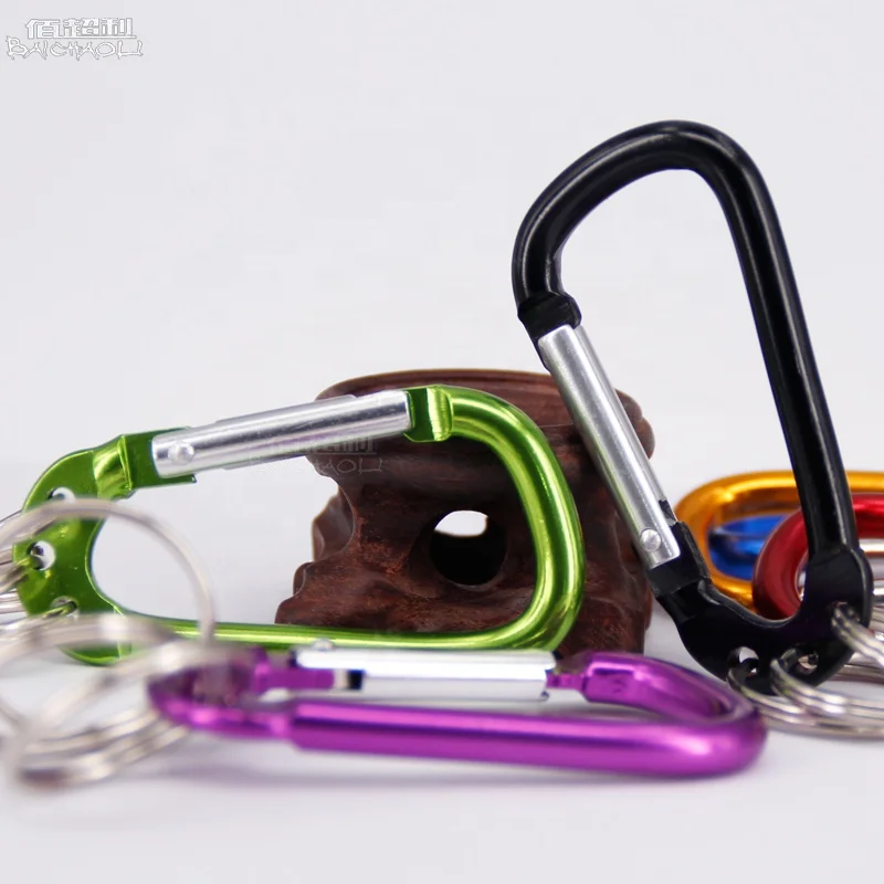 6 D aluminium alloy Sping carabiner hooks
