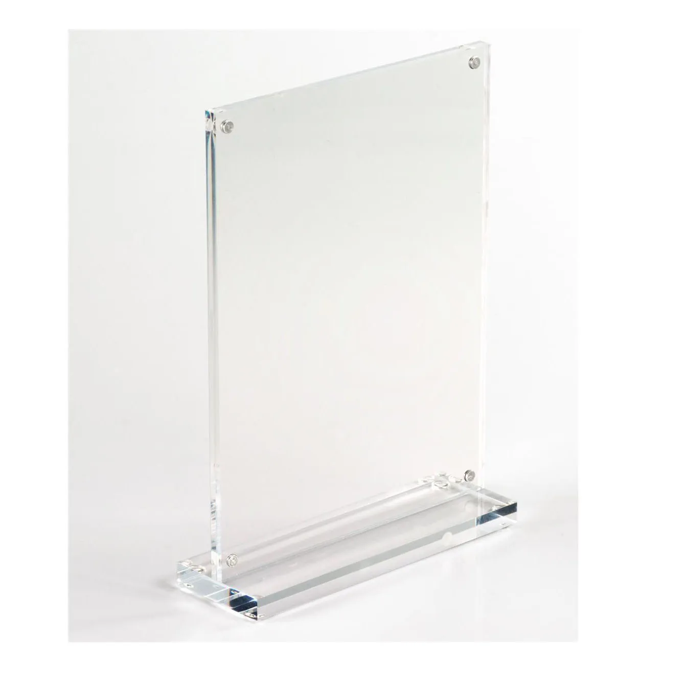 EXCEL Good Price T-shaped Thick Acrylic QR Code Display Stand A4 Tabletop Sign Holder