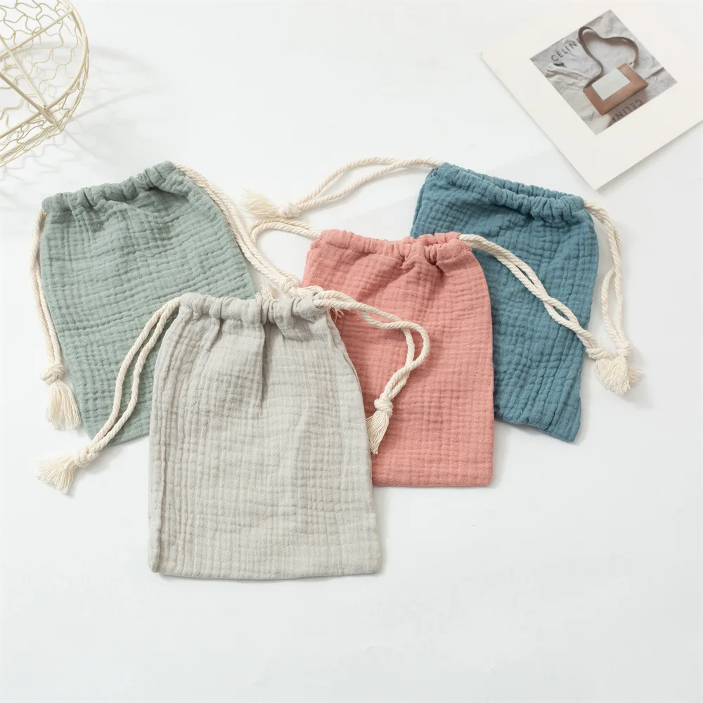 100% Organic Muslin Cotton Maternity Hospital Bag Newborn Baby Mum To Be Birthing Dauze Cotton Diaper Nappy Bag for Baby Gifts