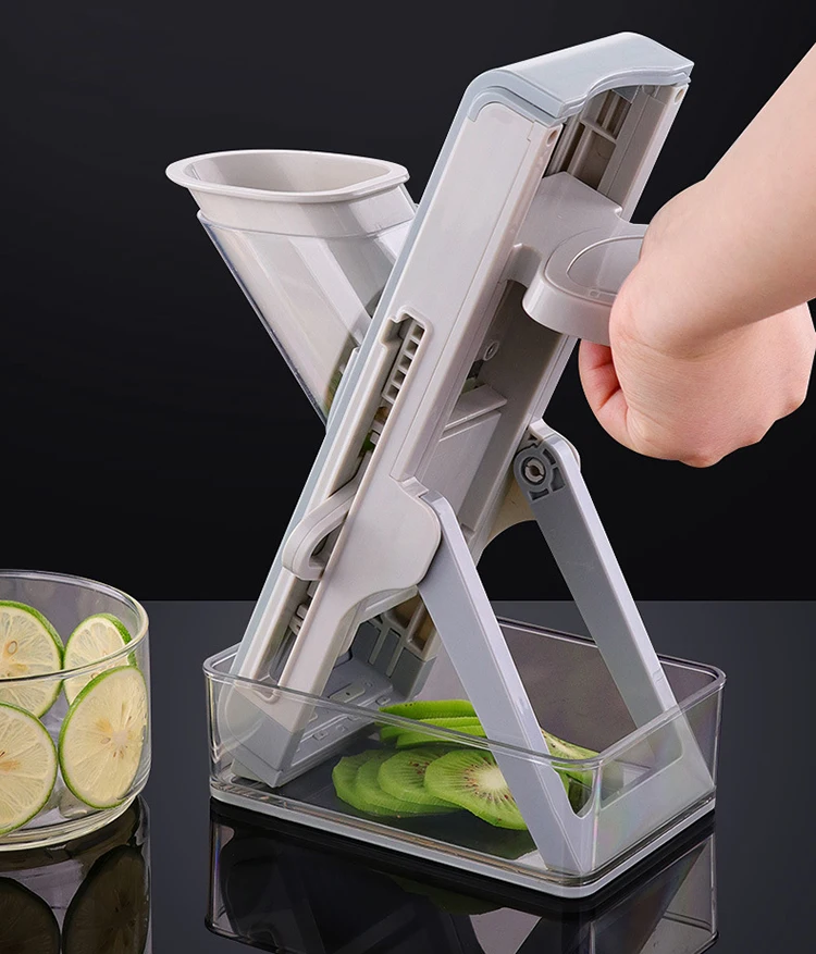 Multi-functional Adjustable Thickness Manual Mandoline Slicer Kitchen Meat Vegetable Chopper Cutter Grater