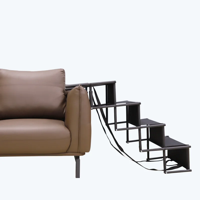 Folding portable aluminum dog stairs steps folding pet dog ramp dog stairs for car