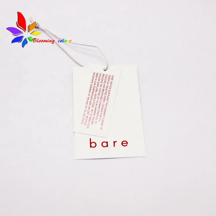 New Hot Sale custom swing hang tag clothes hang tag custom with logo