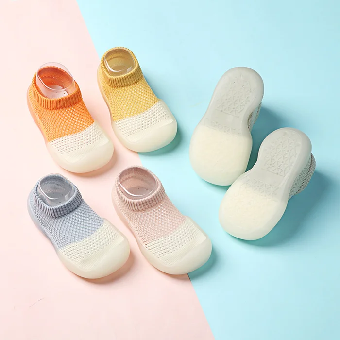 Knit Slipper Baby rubber Soles Socks Non Slip Baby Socks Rubber sole Baby Shoe Socks
