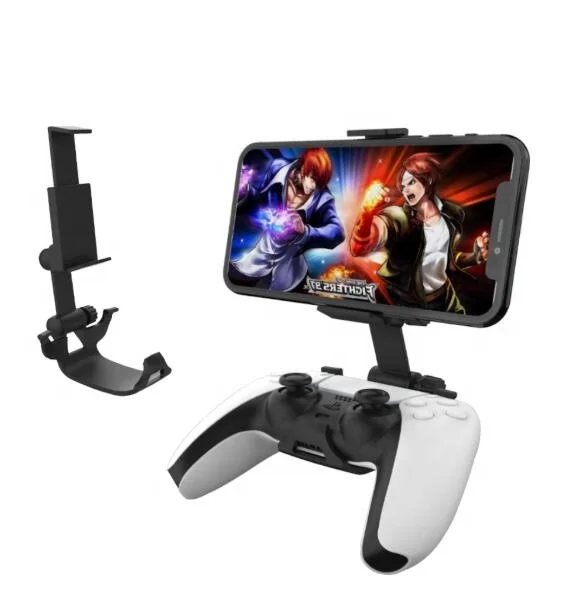 
In stock adjustable ps5 game holders high quality plastic ps5 controller phone holder durable ps5 smartphone holder 