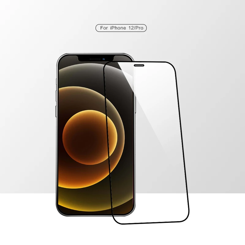  Полная защита экрана для iPhone 12 закаленное стекло заводская цена 9H/11H 10D 6 7 8 Plus Xs Xr Max черный