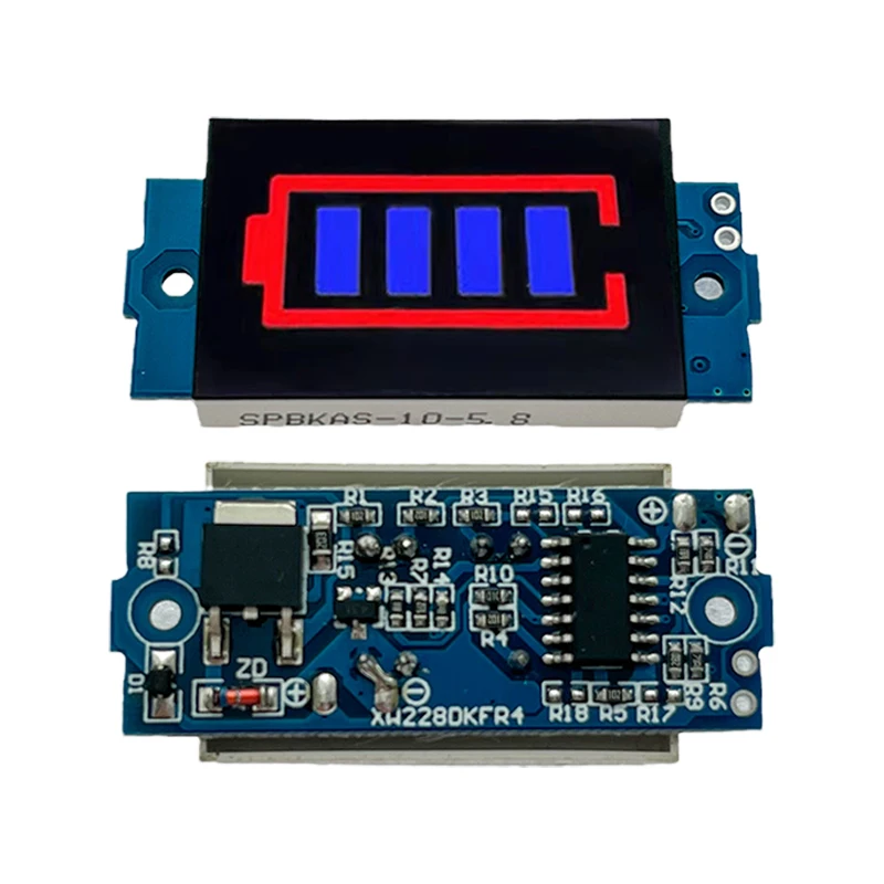 1-8S Lithium Battery Display Module Three Strings LED Blue Green Display Indicator Board