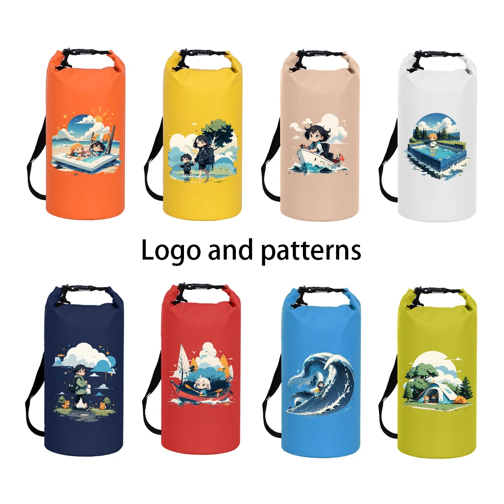 Custom Logo Water Proof  Polyester TPU 5l 10l 15l 20l Dry Bags Outdoor 500 PVC Waterproof Bag Dry Bag