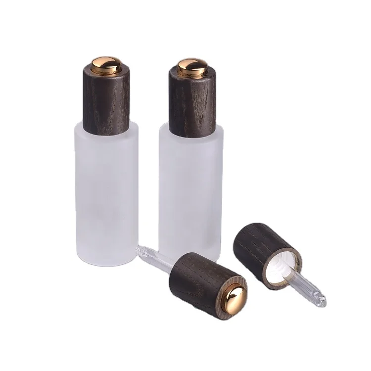 essential oil bottle  18mm Ash wooden pipettes cosmetic Eco friendly 20mm dropper