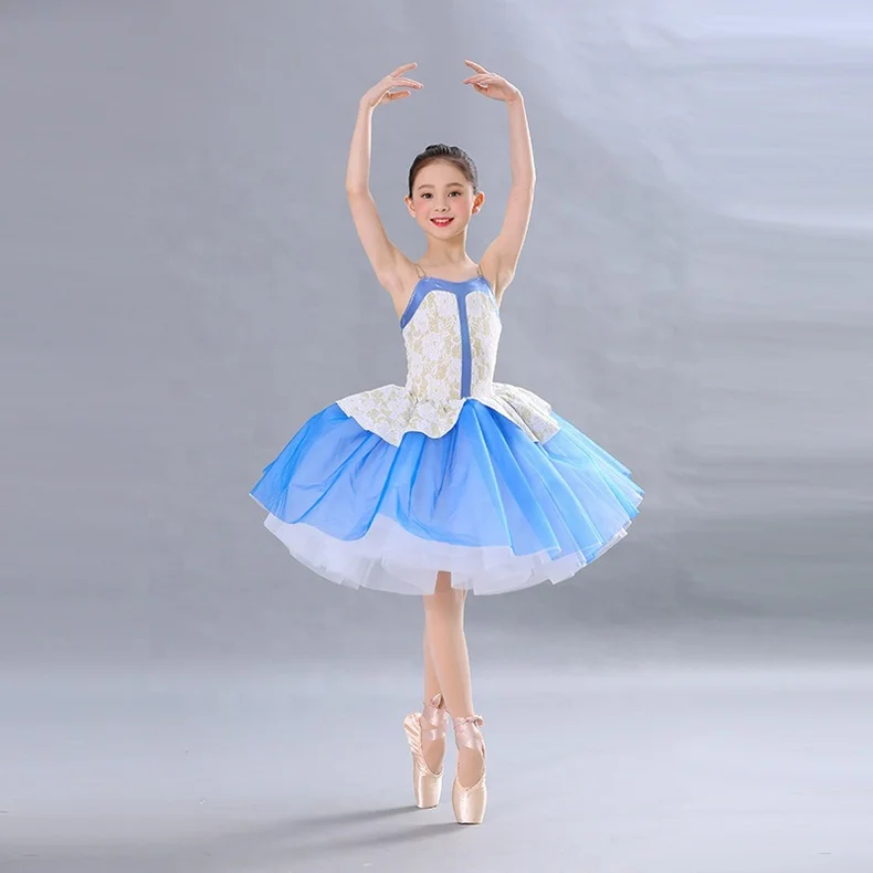 unique design white color spandex ballet tutu dance wear girls ballet costume for stage performance