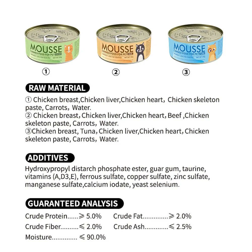 Chicken Canned Pet Food With High Protein Value Pet Supplies Dog Wet Cat Food Pet Snack