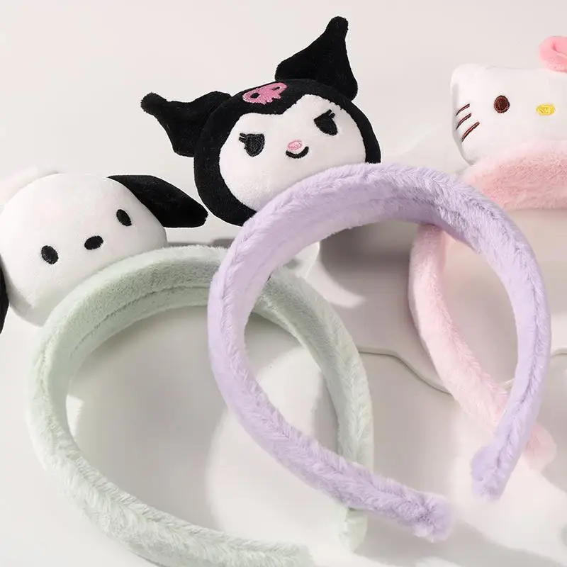 Genuine Cute Plush Doll Headband Kuromi Pachacco Cinnamoroll Versatile Decorative Headband