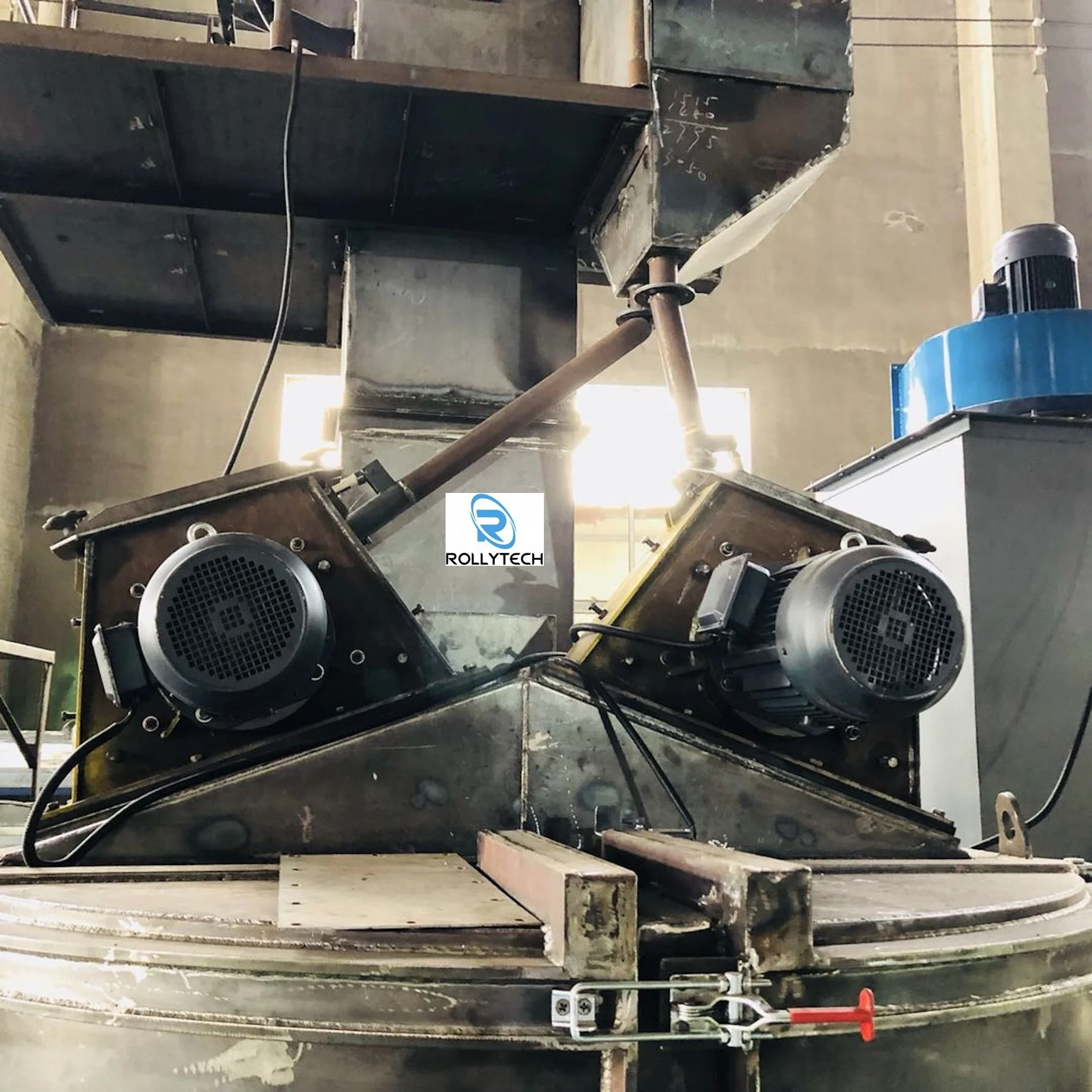Rotating table type shot blasting machine derusting cleaning machine