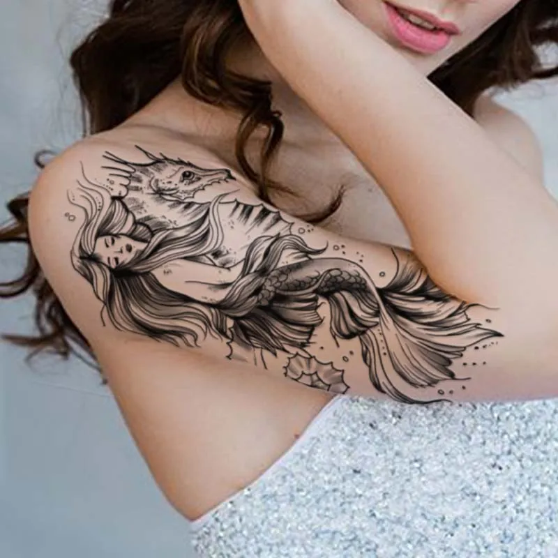 Новинка одноразовая Водонепроницаемая прочная Реалистичная татуировка наклейка на бедро индивидуальная шаблон боди-арт