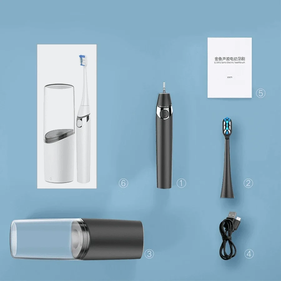 2024 New Drying Function Toothbrush Adult Rechargeable Smart Travel Sonic Electric Toothbrush  with Charging Base