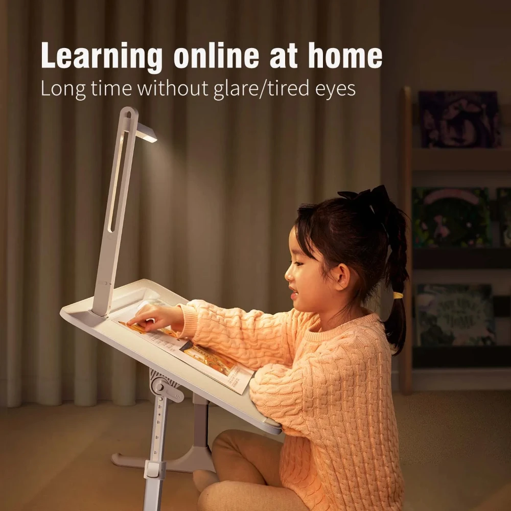 Wholesale Portable Lap Desk with LED light Drawer Laptop desk table with USB type-C Adjustable Height for Laptops and Reading