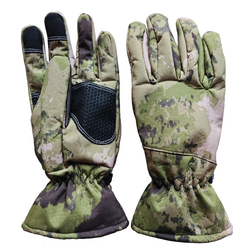 Winter Ski Warm Waterproof Drop Grab Fleece Soft-Shell Leather Shark Mountaineering Outdoor Tactical Gloves For Protection