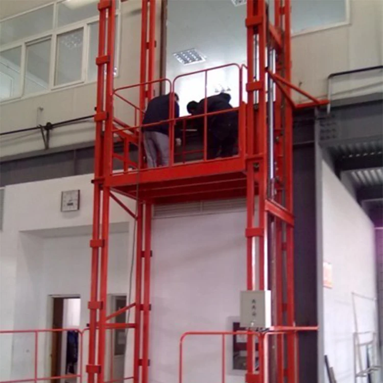 Outdoor Indoor Guide Rail Elevator Hydraulic Cargo Lift