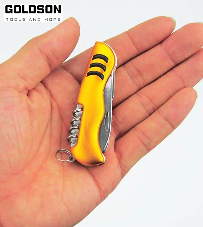 mini folding pocket inox knife with 6 accessories