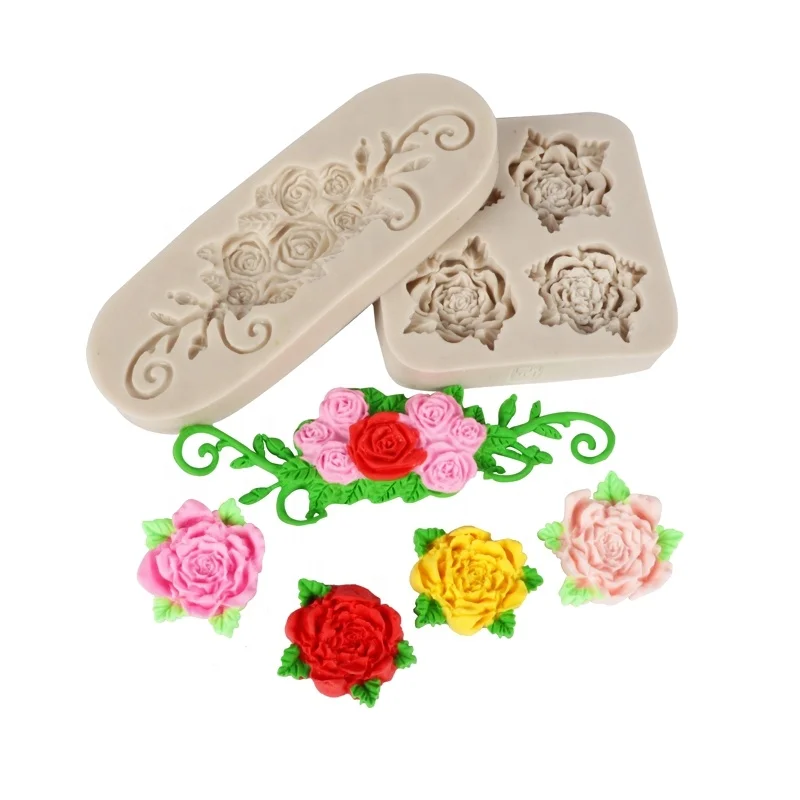 Rose Totem Pattern Fondant Silicone Mold/Cake Decorating Tools