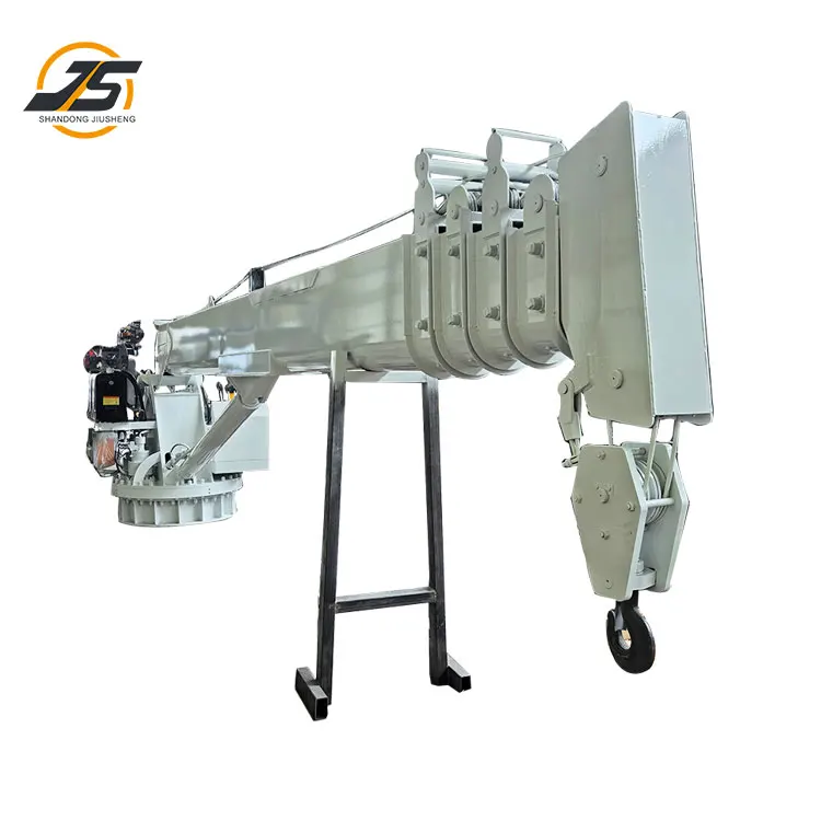 HOT Marine Fixed Boom Crane Hydraulic Elevating Deck Shipping Crane For Floating Crane
