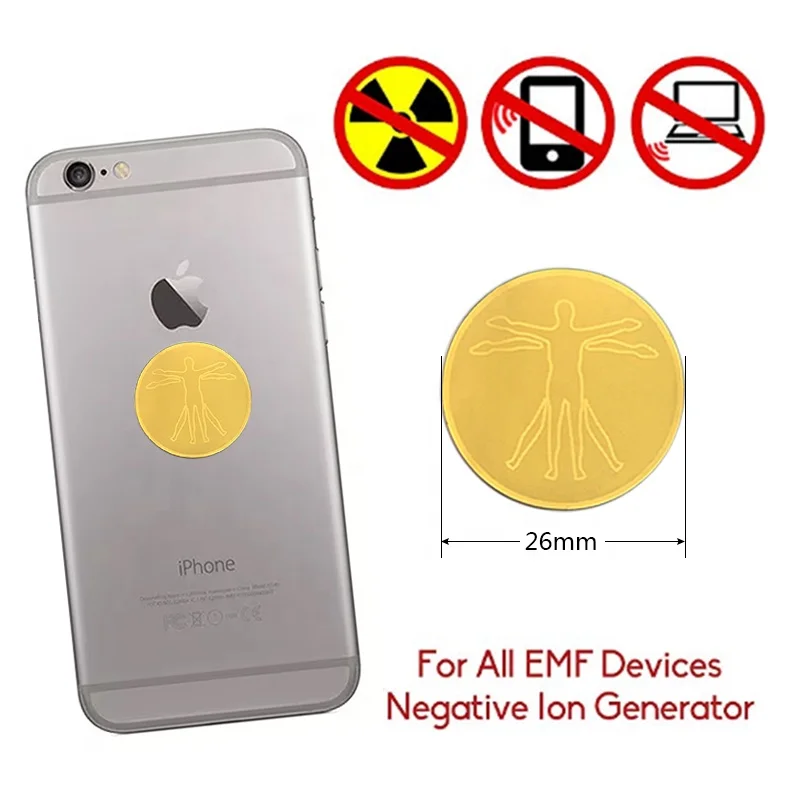 Electromagnetic Shielding Mobile Phone Quantum Energy Sticker 5G Emf Protection chip Anti Radiation stickers With Negative Ions