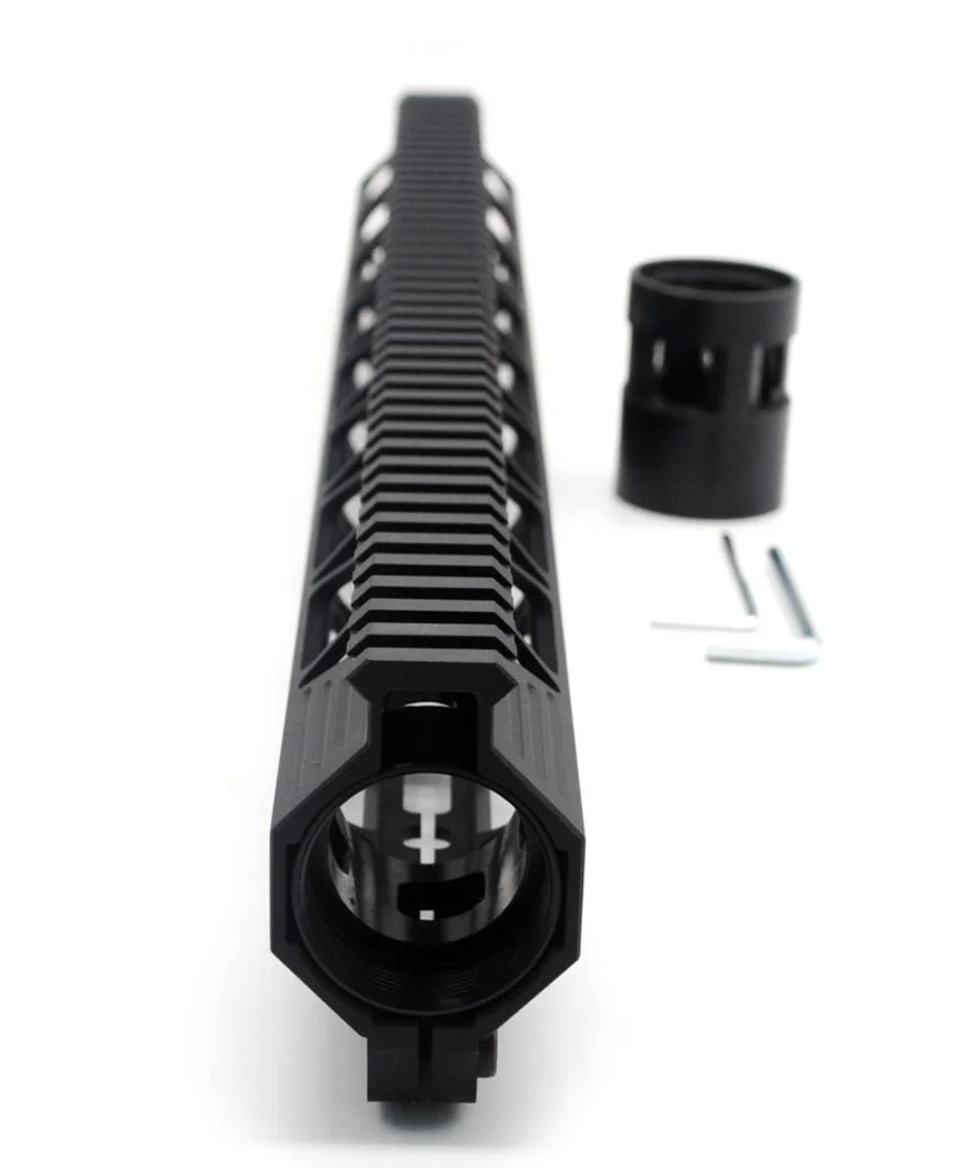 
 Легкий вес 17 дюймов черный анодированный Охота AR15 M4 M16 зажима Mlok направляющая для ствольной накладки подходит для 223/5.56 винтовка  