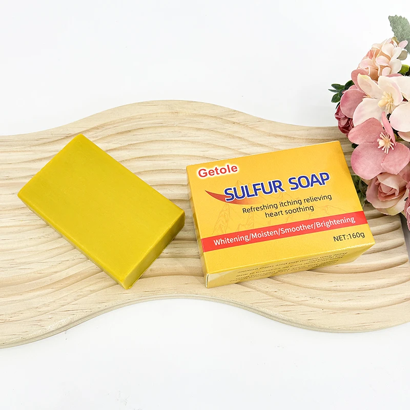 100g Factory directly supply wholesale Private brand  skin car Sulfur soap  bathing soap