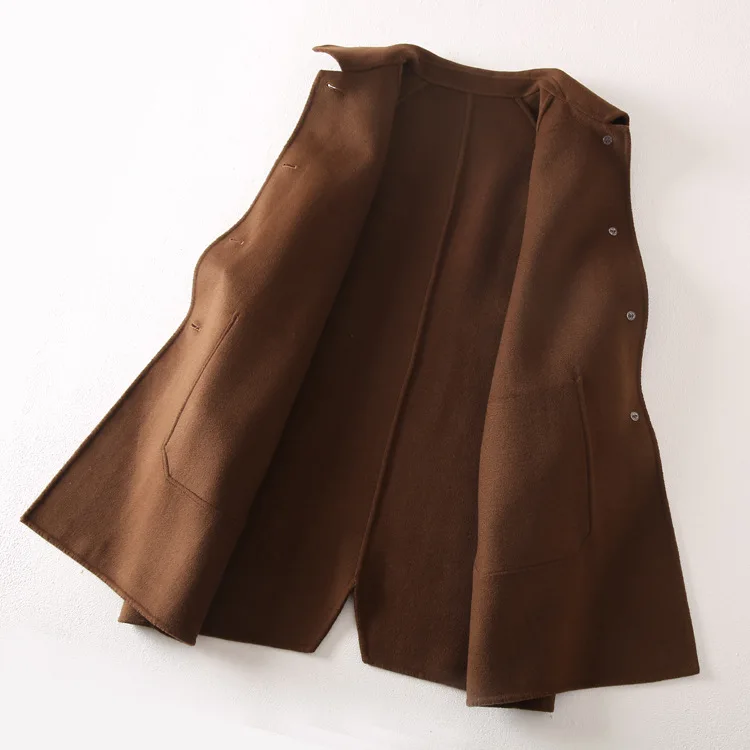 Winter Coat Cashmere 100% Australia Wool Coat Double-sided Cashmere Women Wool Coat