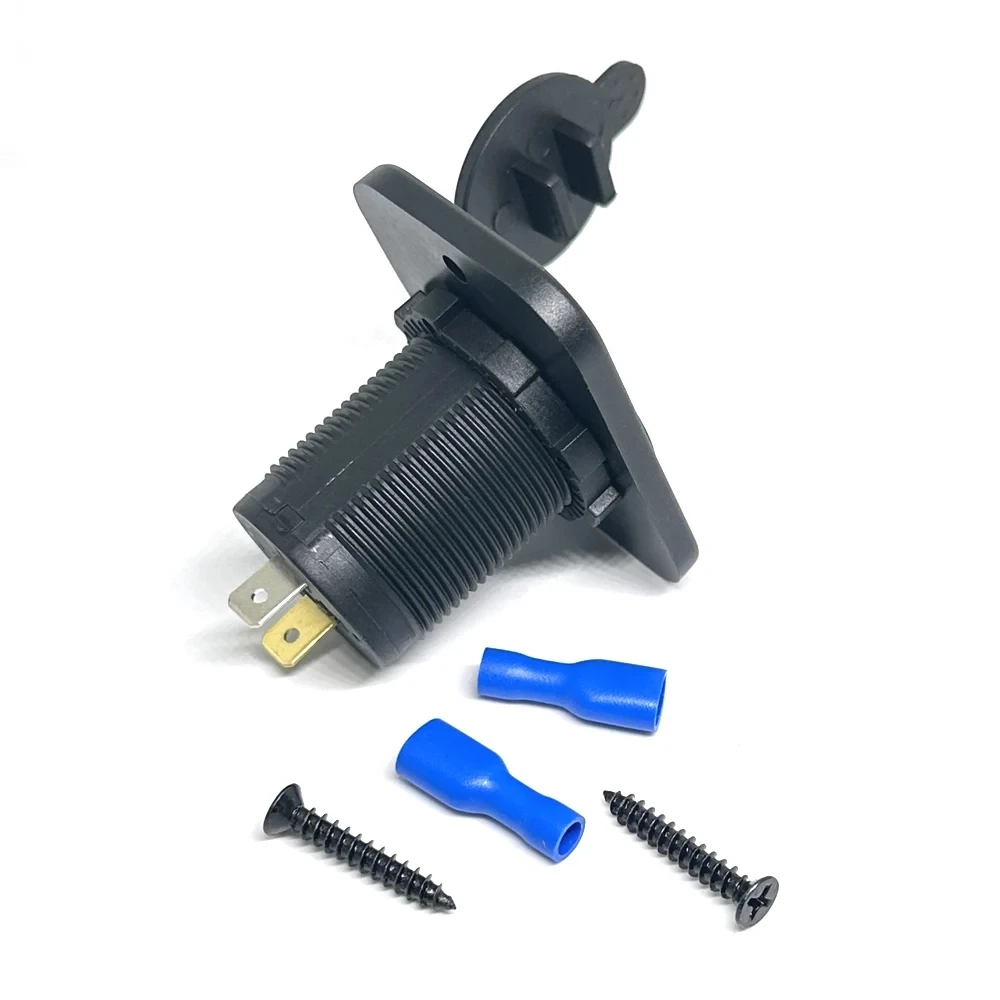 12-24V 3.1A Dual USB Charger Power Socket Adapter Charging Panel Mount for Motorbike Car Boat ATV UTV Camper Caravans